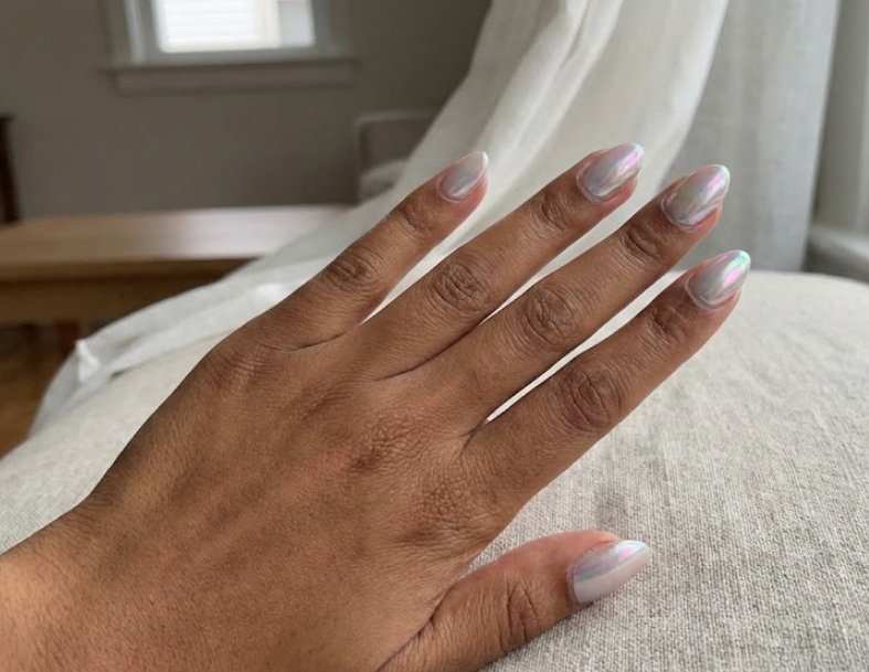 beach wedding nails