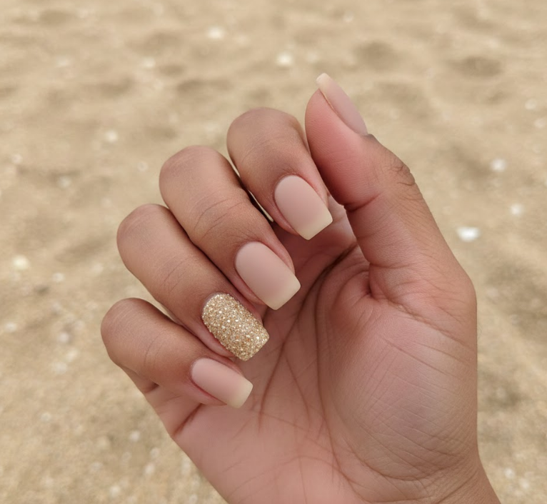 beach wedding nails