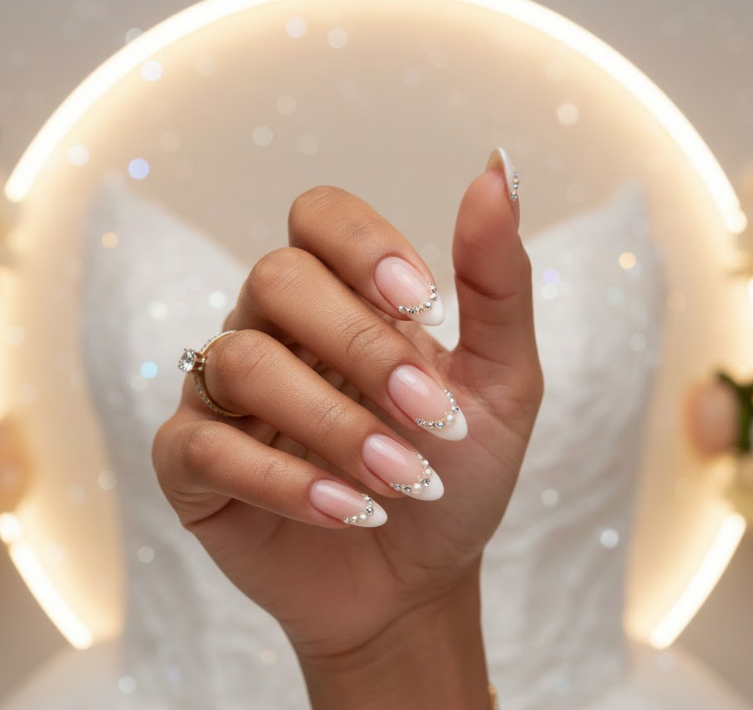 beach wedding nails