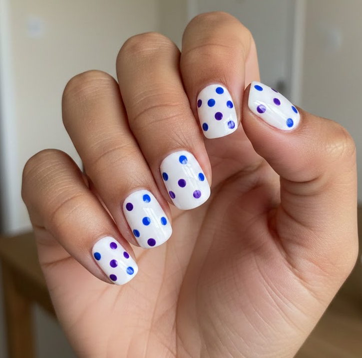 purple and blue nails