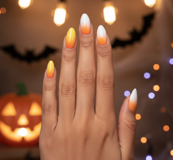 candy corn nails