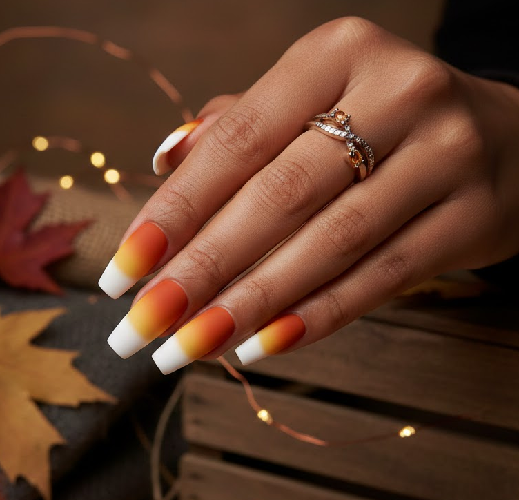 candy corn nails