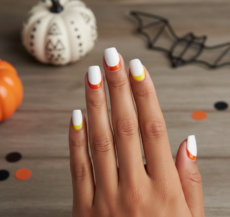 candy corn nails