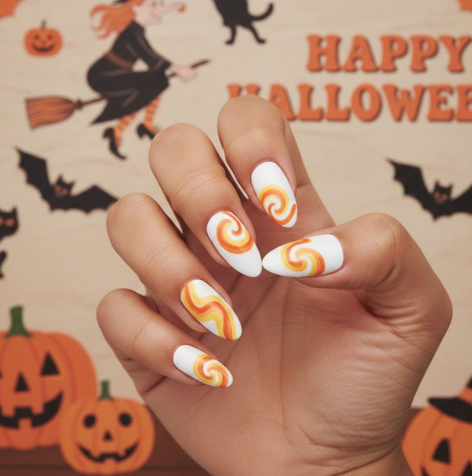 candy corn nails