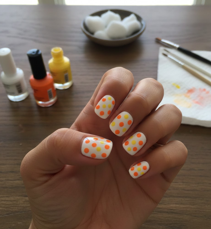 candy corn nails