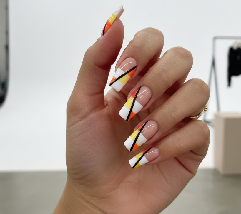 candy corn nails