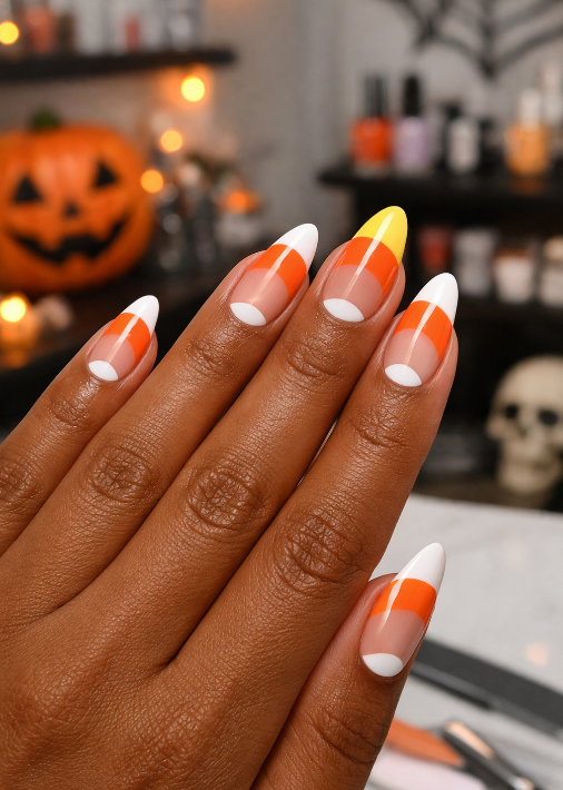 candy corn nails