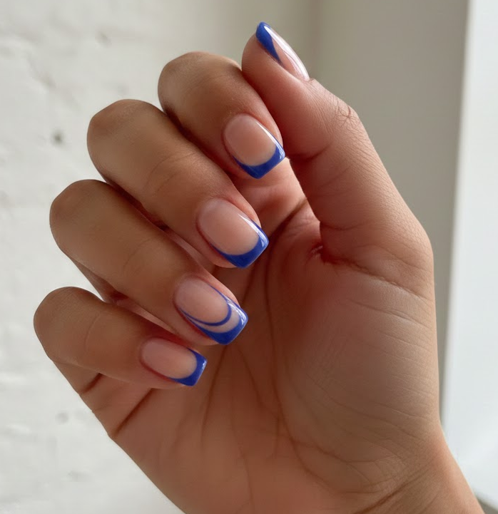 purple and blue nails