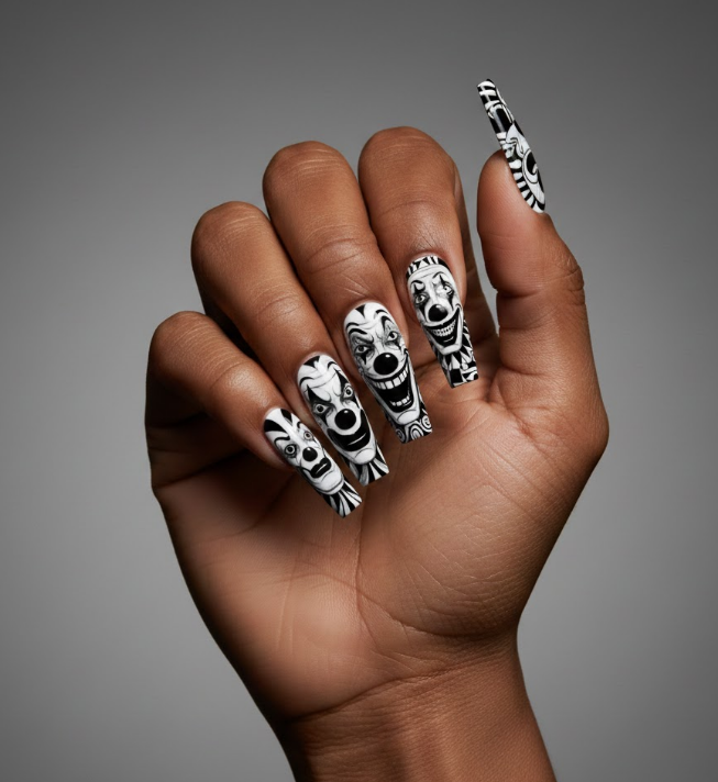 clown nails