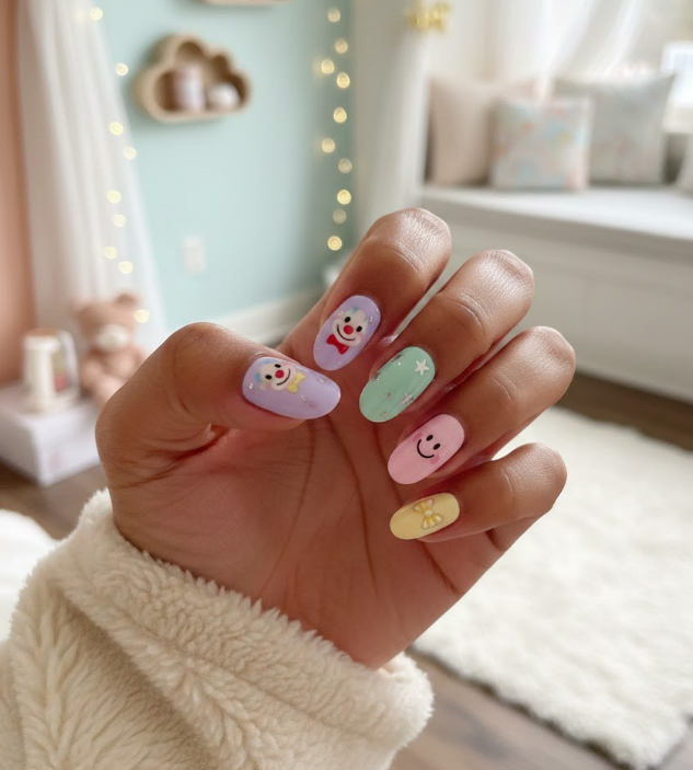 clown nails