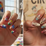clown nail designs