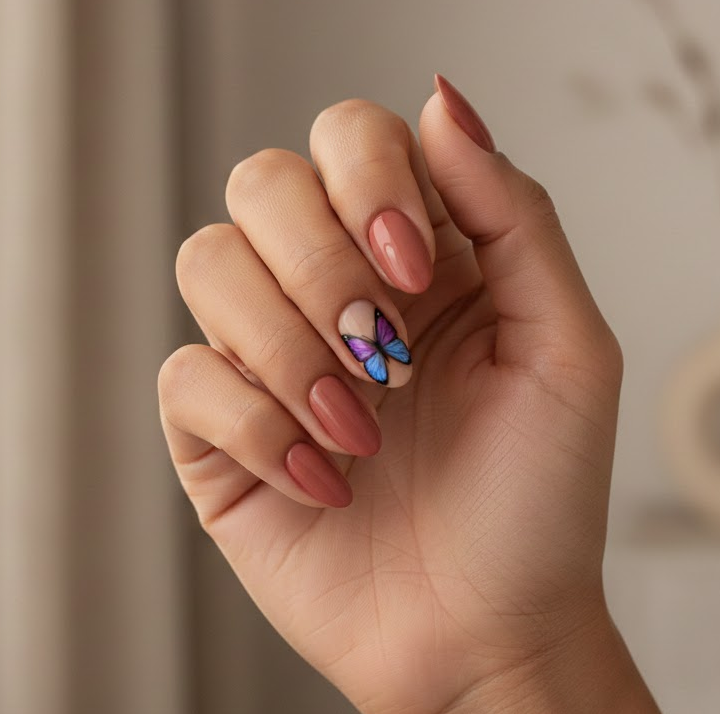 purple and blue nails