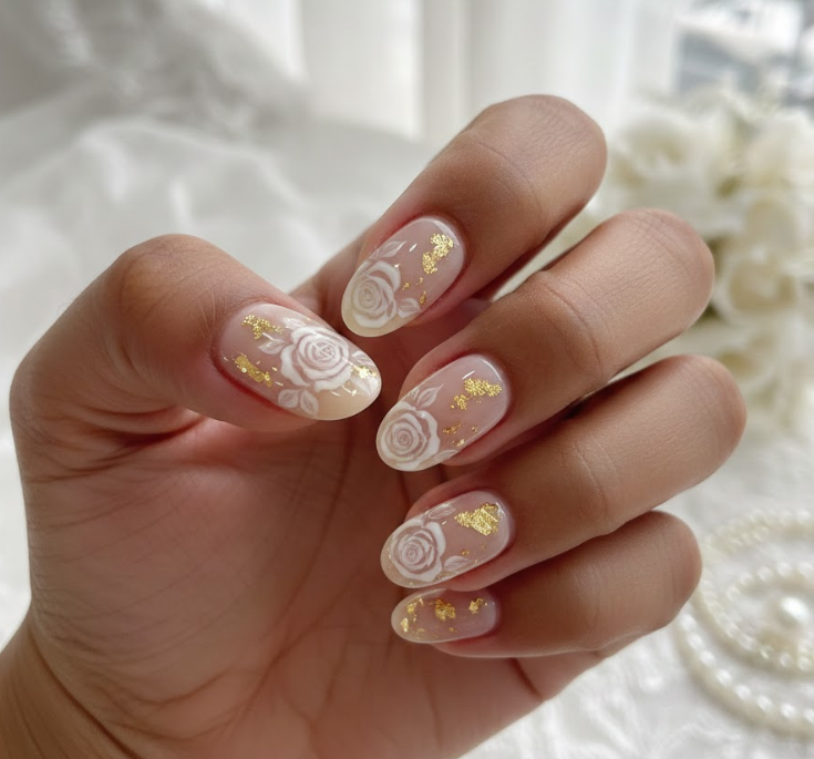 rose nail designs