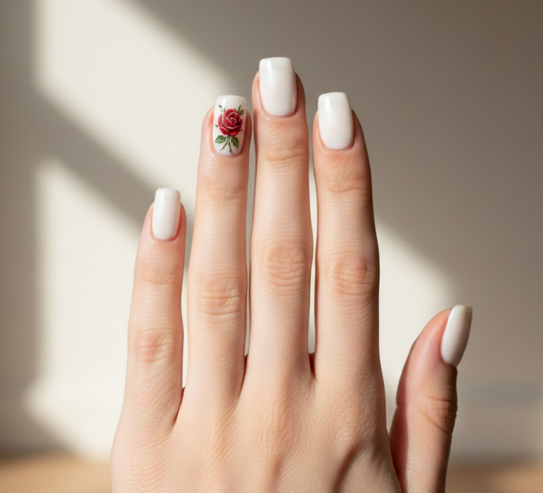 rose nail designs