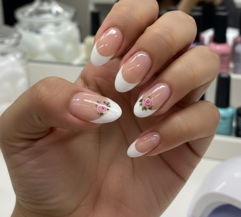 rose nail designs