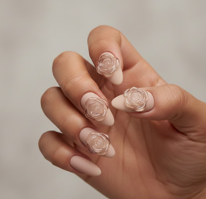 rose nail designs