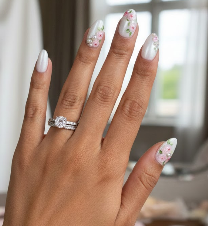 rose nail designs