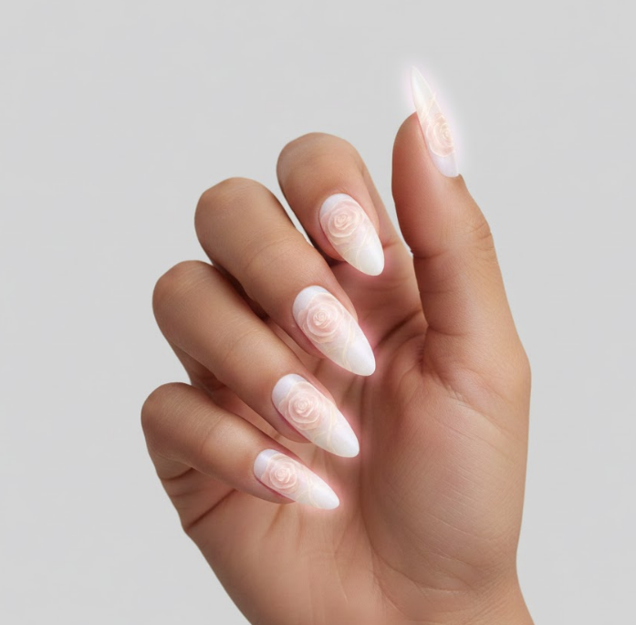 rose nail designs