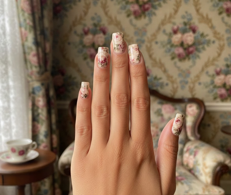 rose nail designs