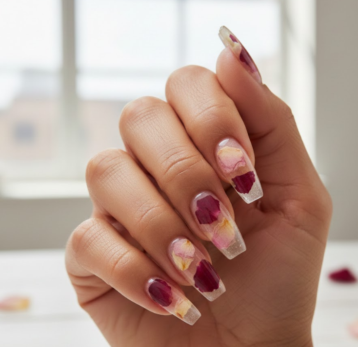 rose nail designs