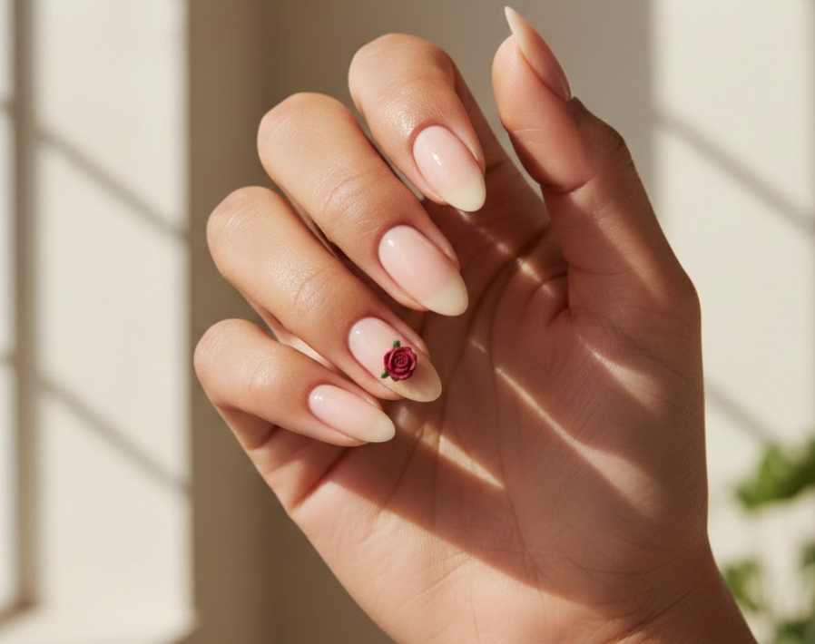 rose nail designs