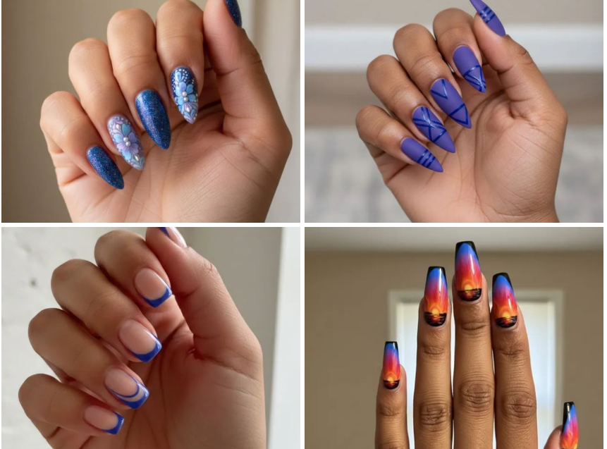 19 Chic Purple And Blue Nail Trends You Need to Try Now