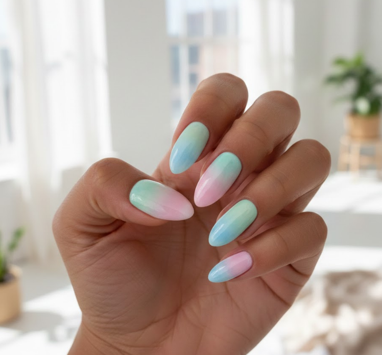 watercolor nails