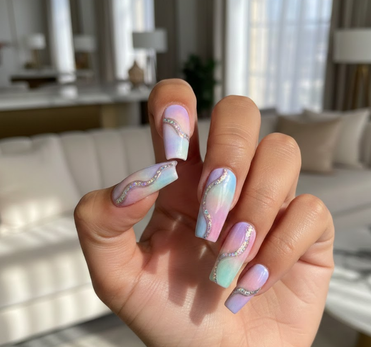 watercolor nails