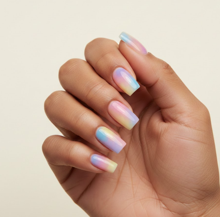 watercolor nails