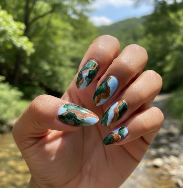 watercolor nails