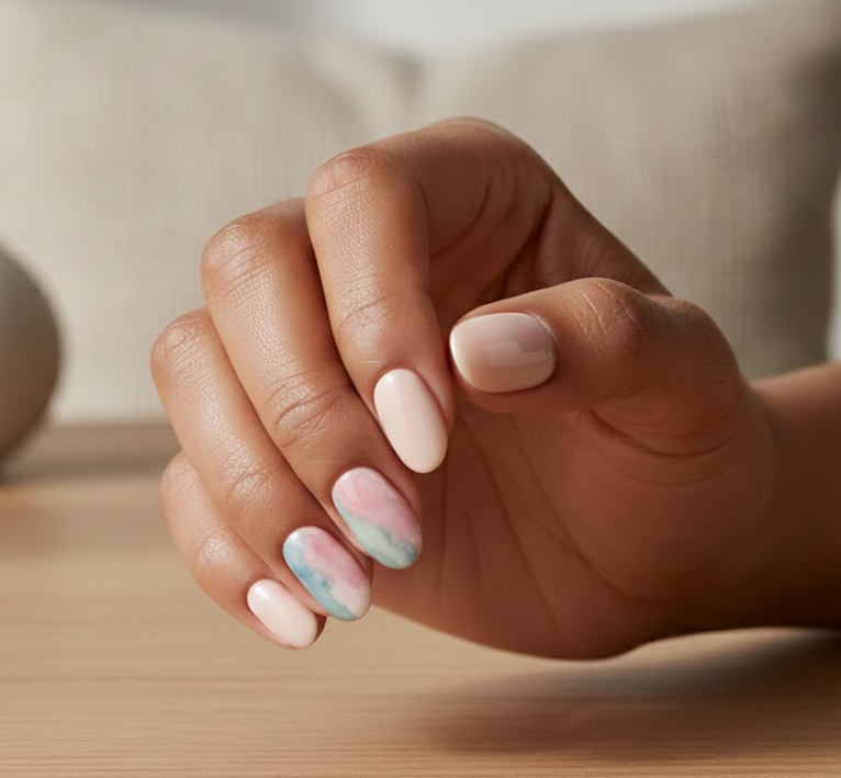 watercolor nails