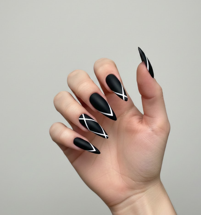 long french tip nails