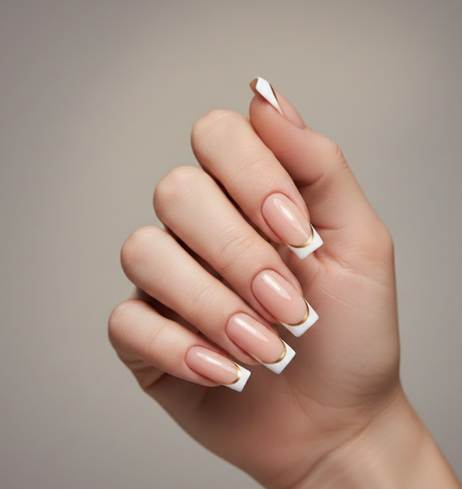 long french tip nails