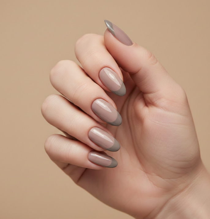 long french tip nails