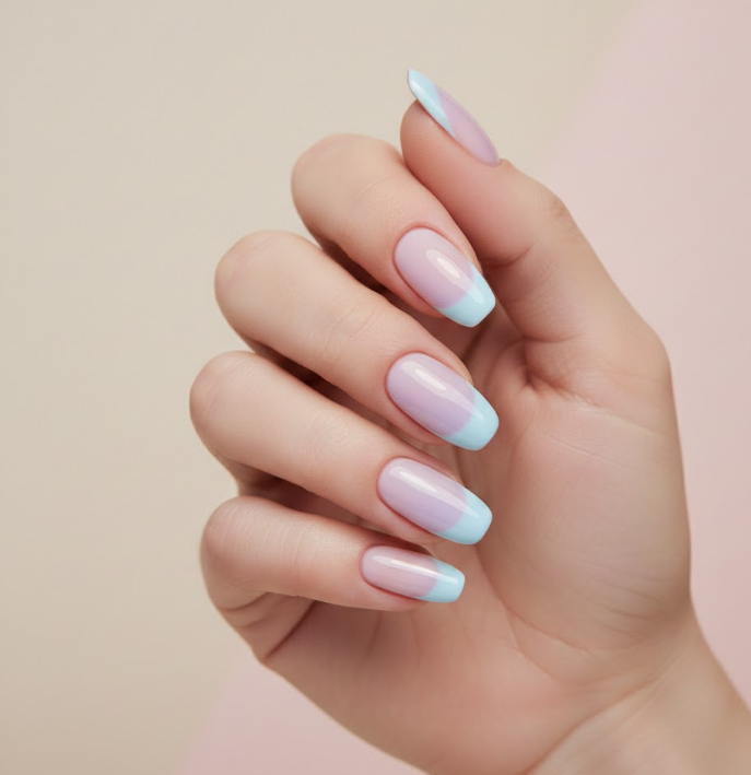 long french tip nails