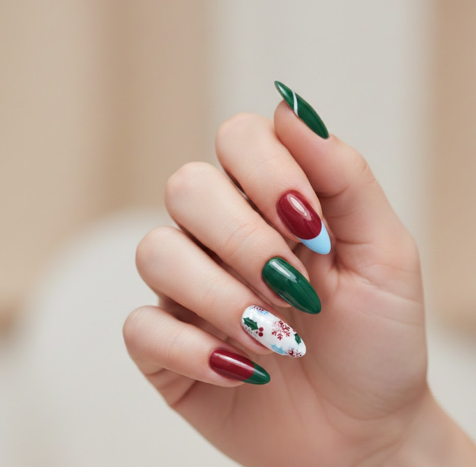 Long French Tip Nails