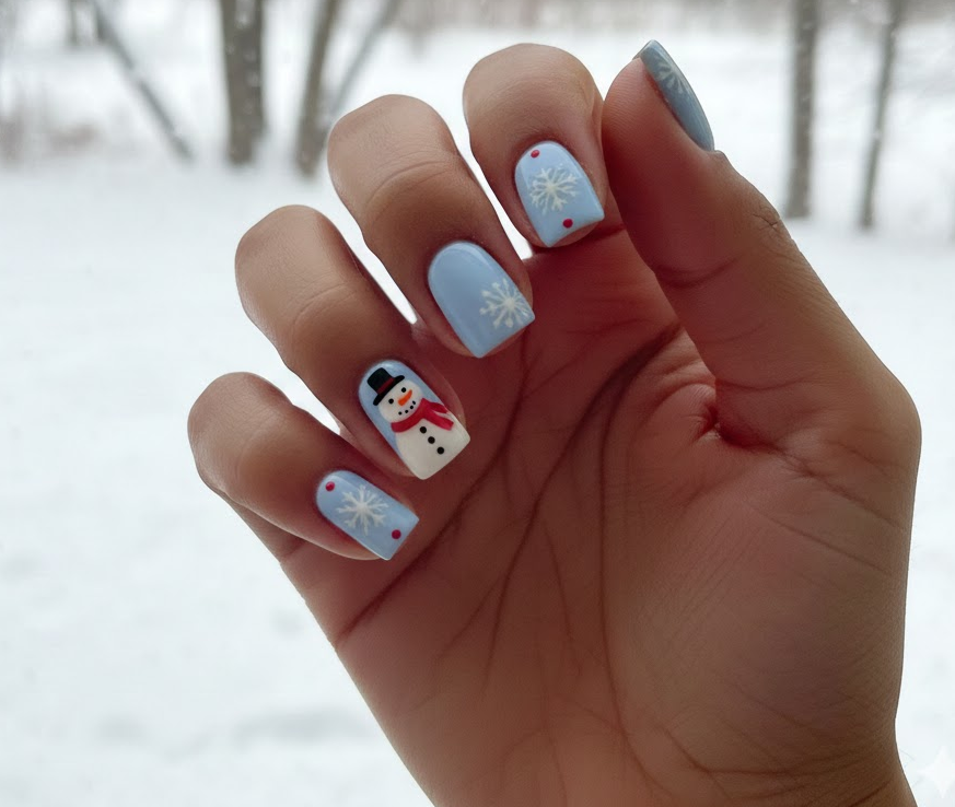 snowman nails