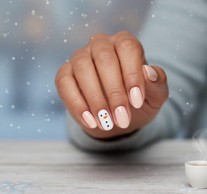 snowman nails