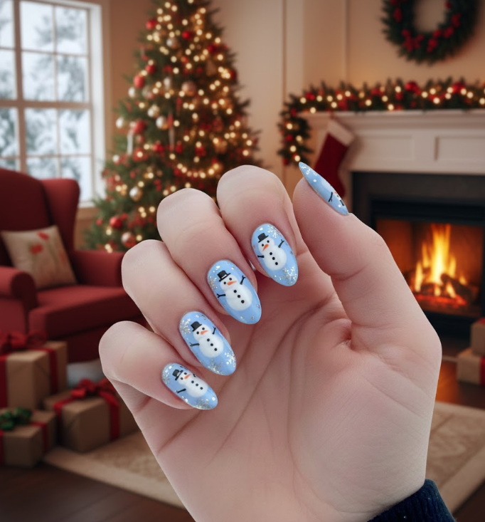 snowman nails