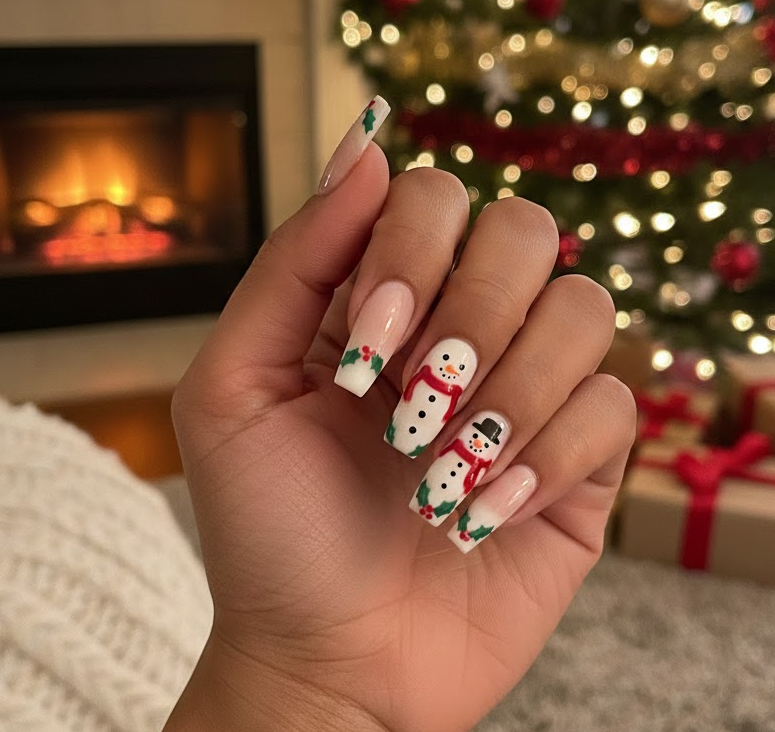 snowman nails