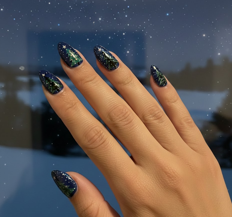 christmas tree nails