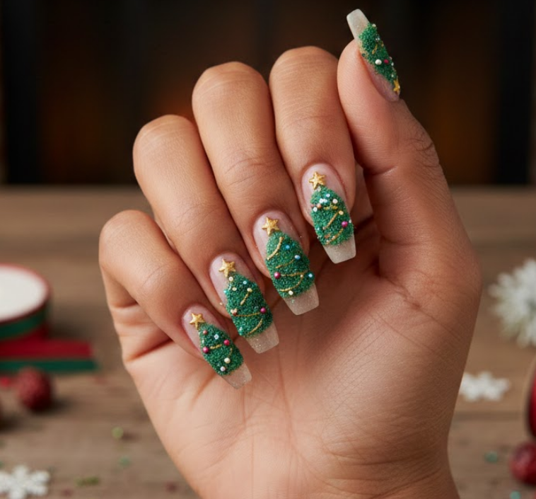 christmas tree nails