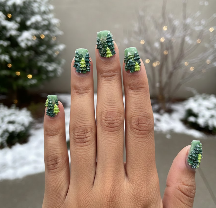 christmas tree nails