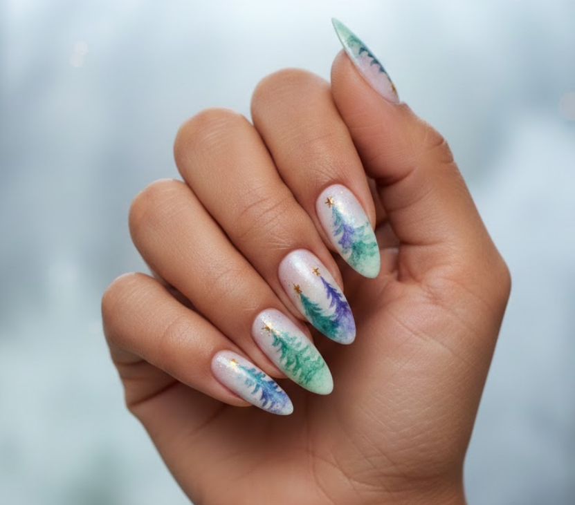 christmas tree nails