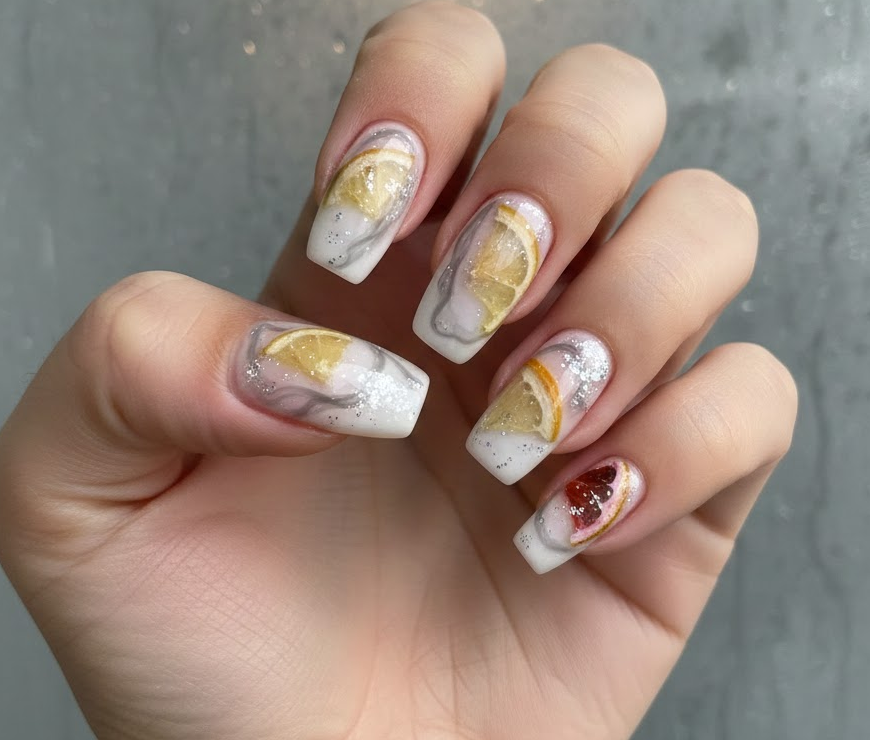 fruit water nails