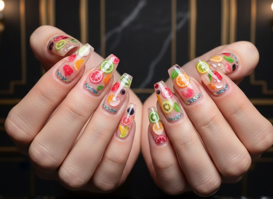 fruit water nails