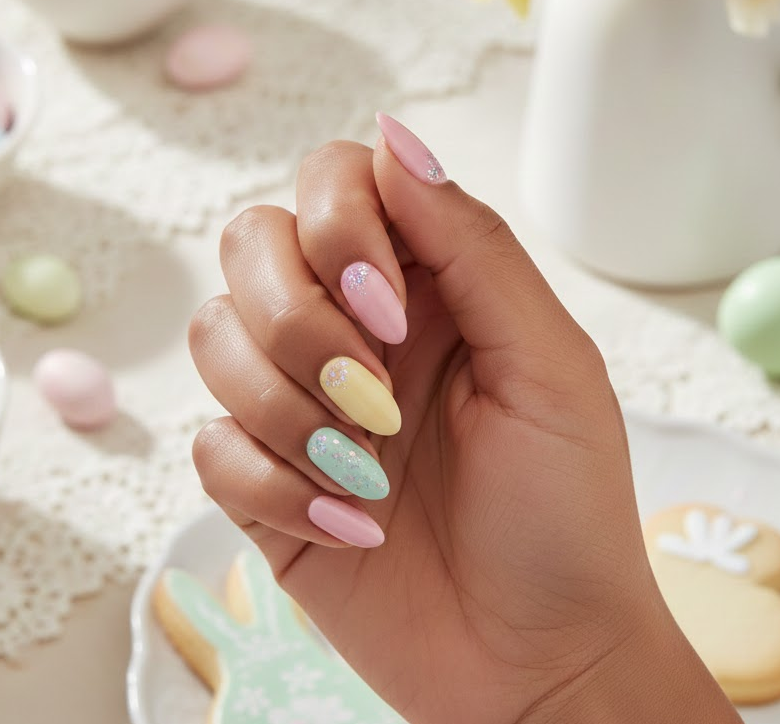 easter egg nail