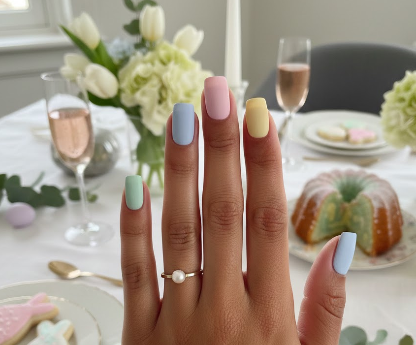 easter egg nail