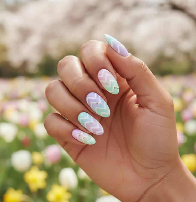 easter egg nail