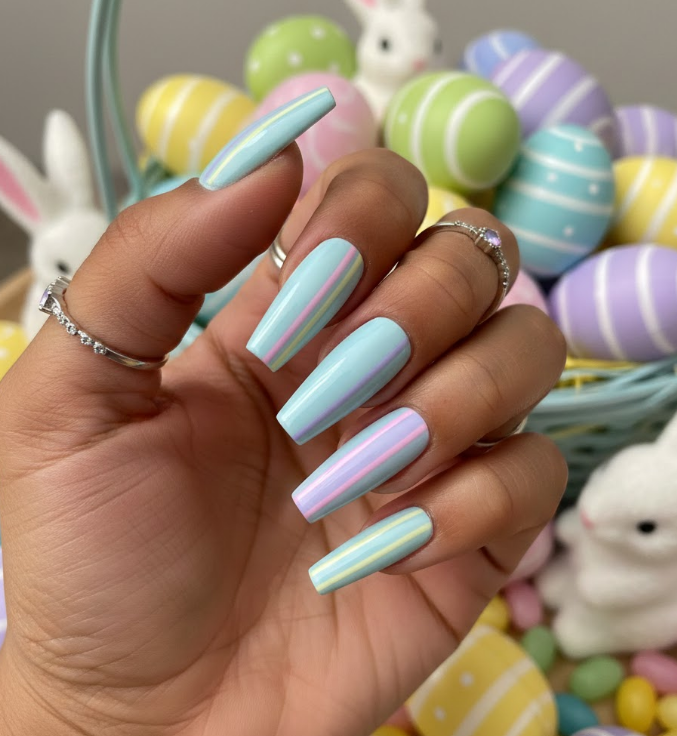 easter egg nail